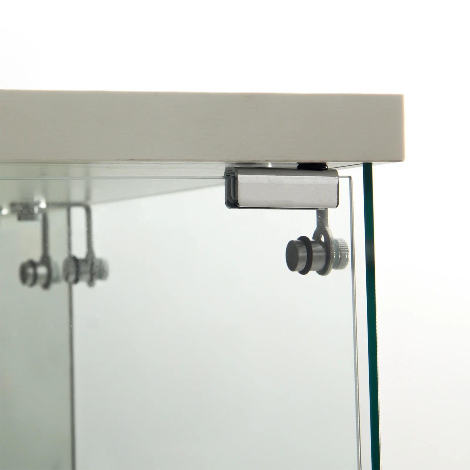 4-layer glass glass cabinet, glass cabinet with LED living room, modern glass Collection cabinet, glass cabinet, with mirror rear panel