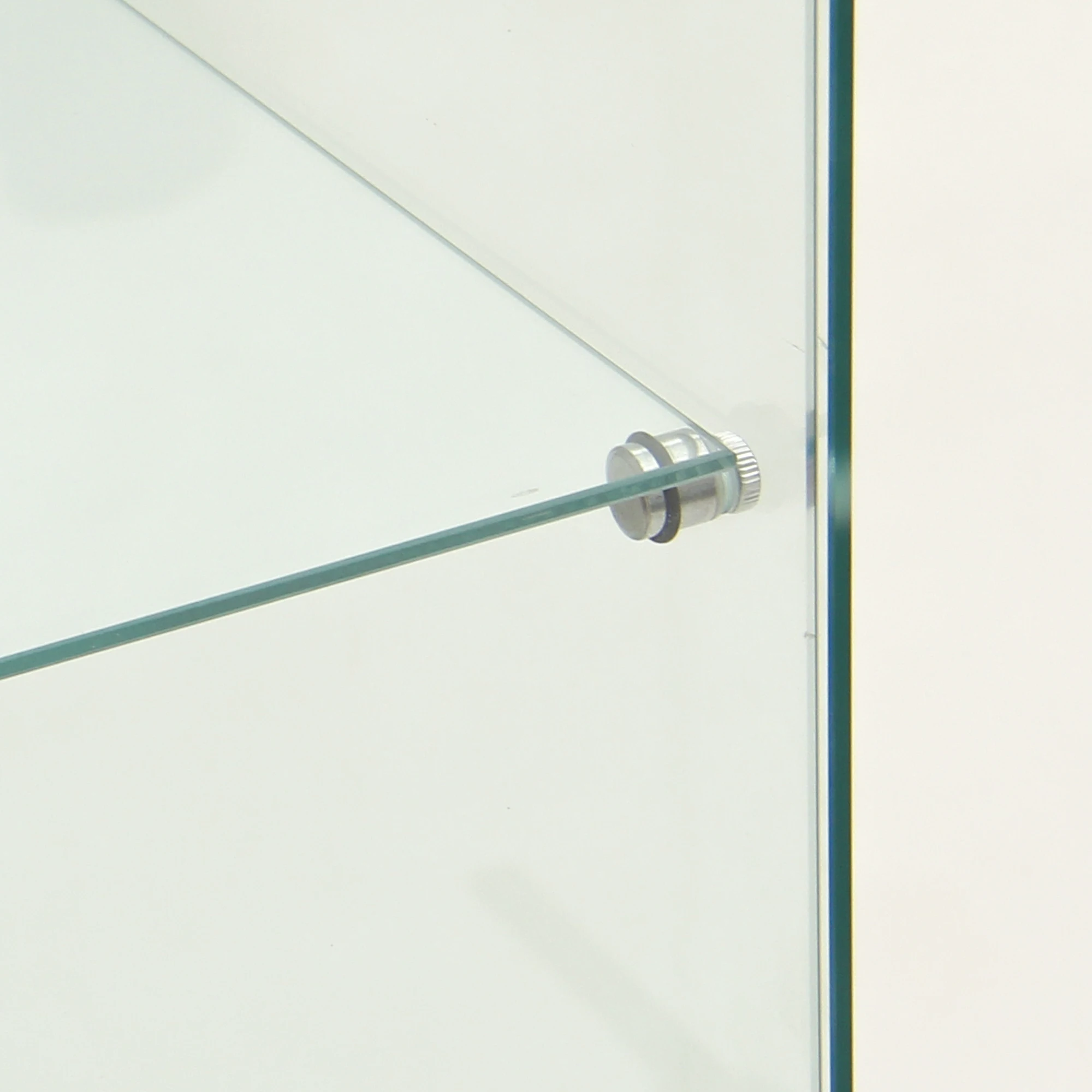4-layer glass glass cabinet, glass cabinet with LED living room, modern glass Collection cabinet, glass cabinet, with mirror rear panel