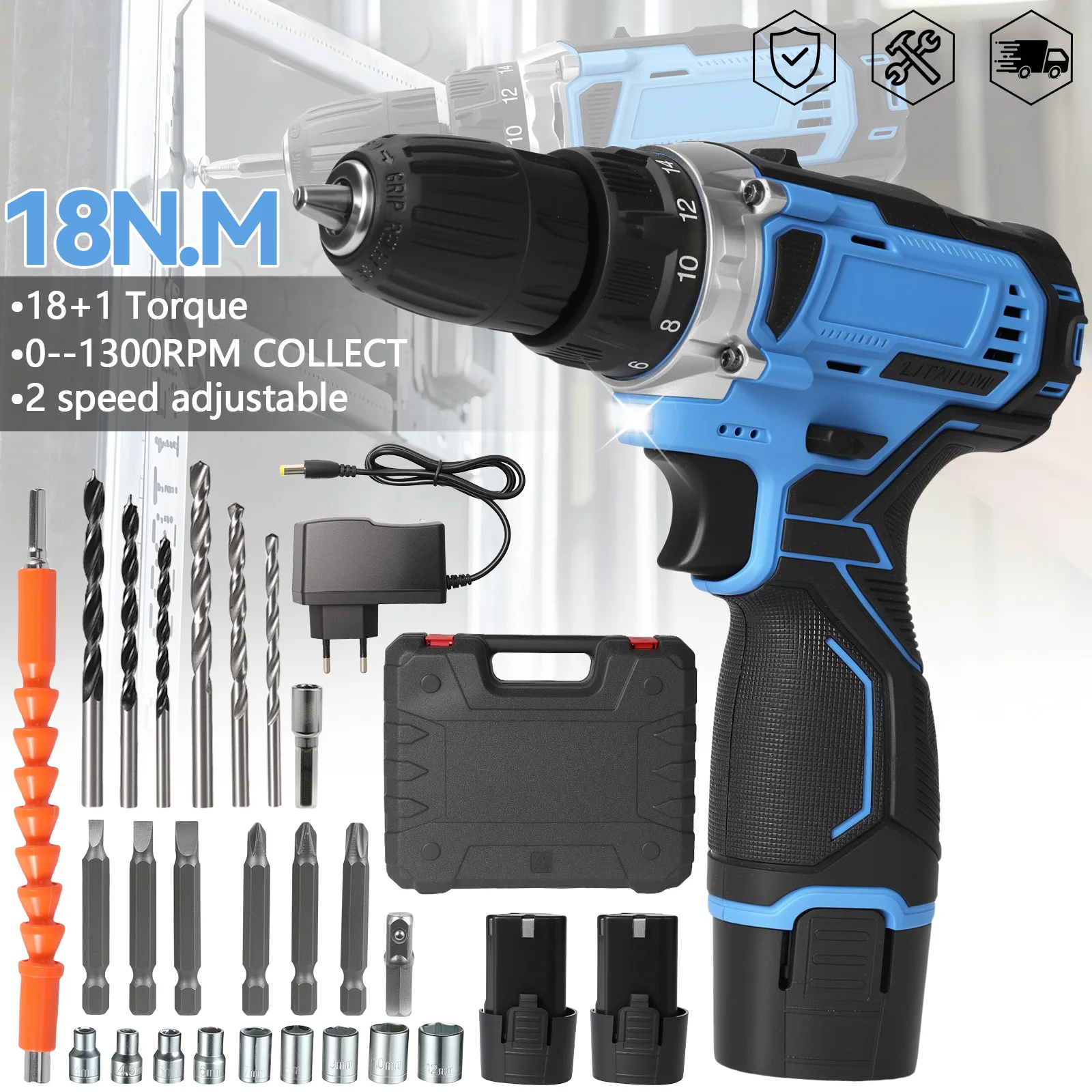 12V Cordless Mini Wireless Hand Drill Impact Drill Electric Screwdriver Electric Hammer Drill Mini Wireless Hand Drill Lithium