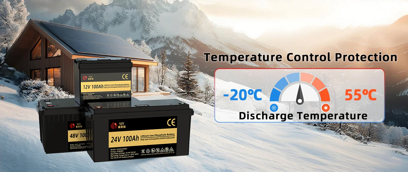 SJY LiFePO4 12V 24V 48V 100Ah 300Ah lithium iron phosphate battery, Rechargeable battery for boats/campers/vans/solar systems