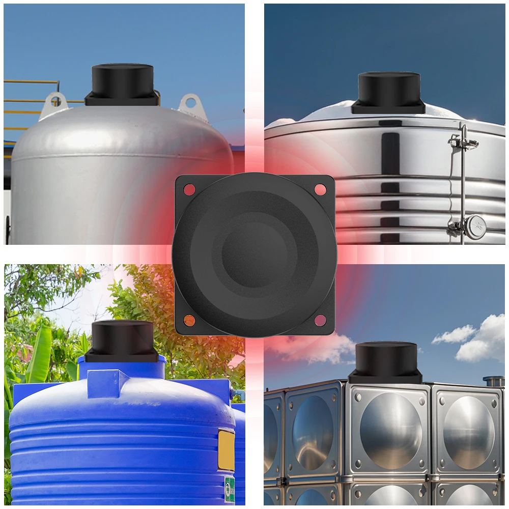Tuya WiFi Ultrasonic Liquid Level Sensor 433MHz Remote Indoor/Outdoor Tank Level Monitor with APP Alarms for Household