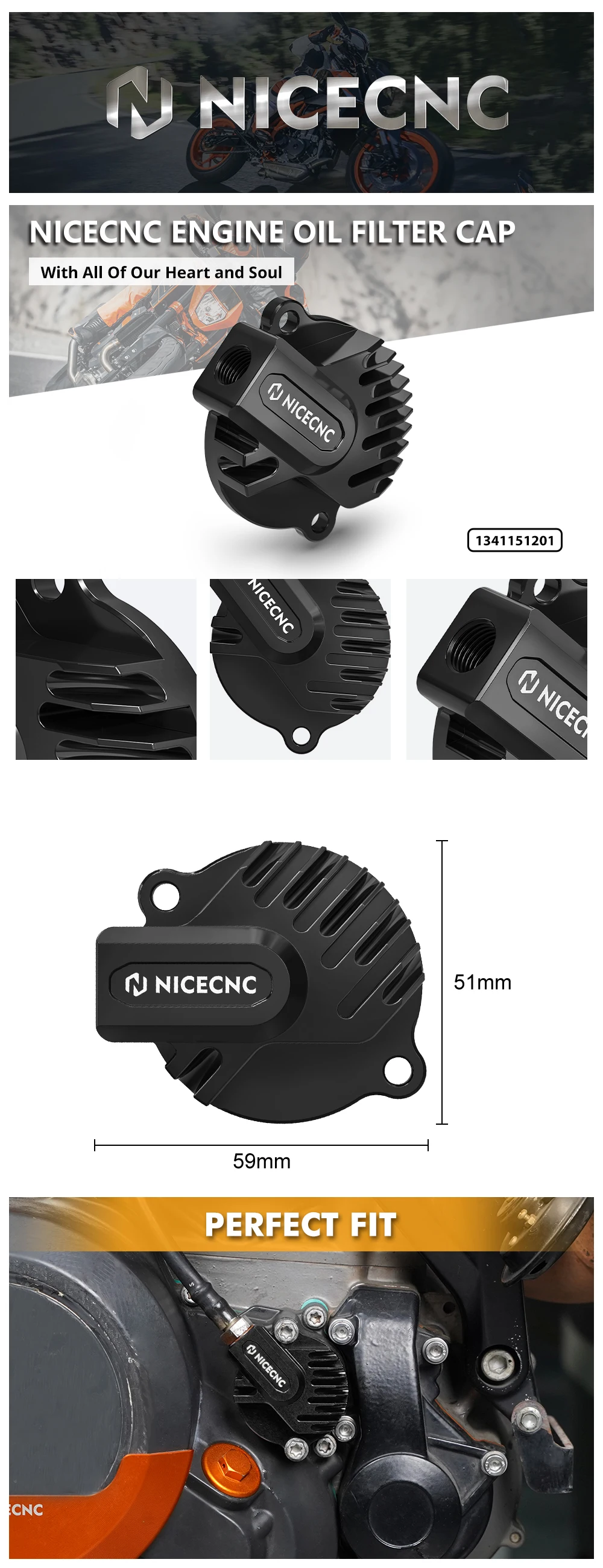 For KTM 690 SMC R/RA 690 Enduro R/RA 690 Duke /R/A/RA 2012-2023 Engine Oil Filter Cap Cover For Husqvarna 701 /Supermoto 701 Enduro 2016-2023 GasGas 700 ES/SM