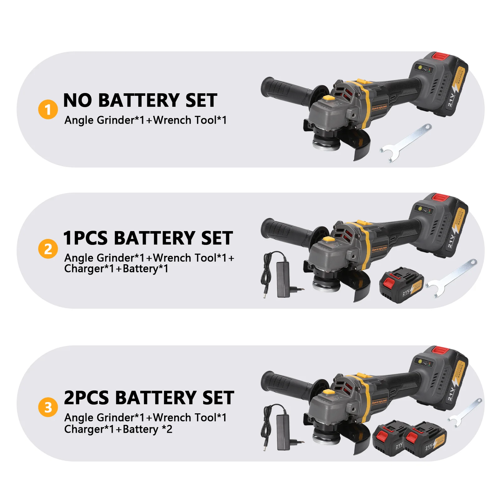 1000W 125MM Brushless Electric Angle GrinderCutting Machine Woodworking Power Tool For Makita 18V Battery #20