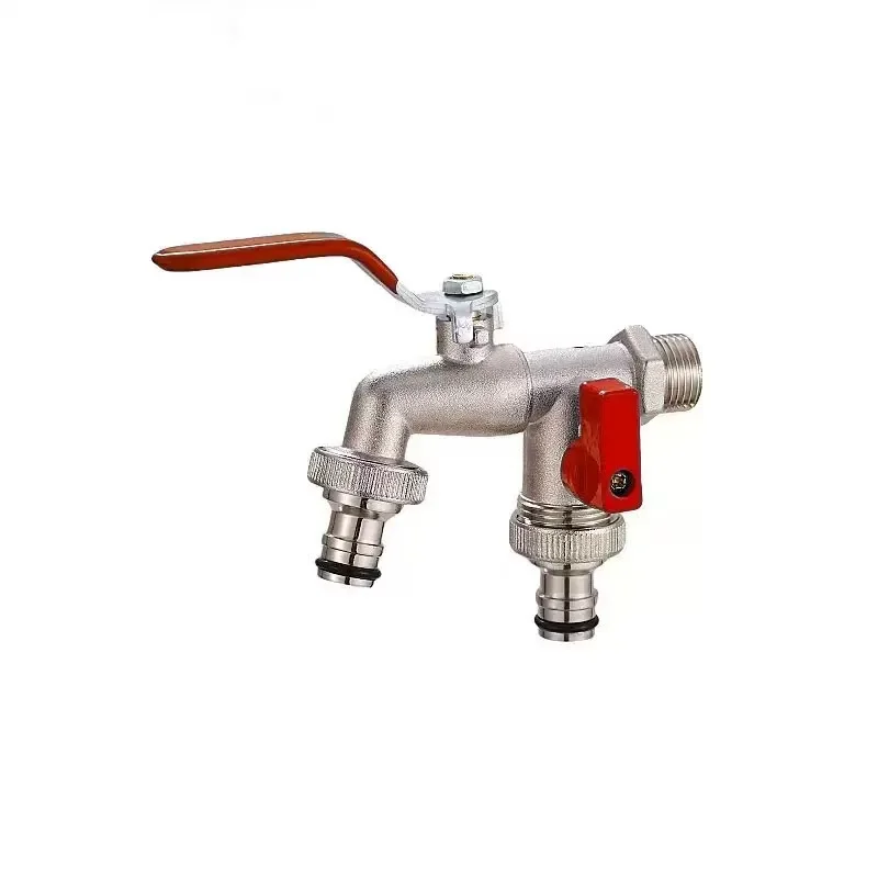 Garden Tools Brass Water Faucet 1/2" Outside & Inside Used Easy Turn On/Off Lever Handle Watering Supply Taps Ball Valve