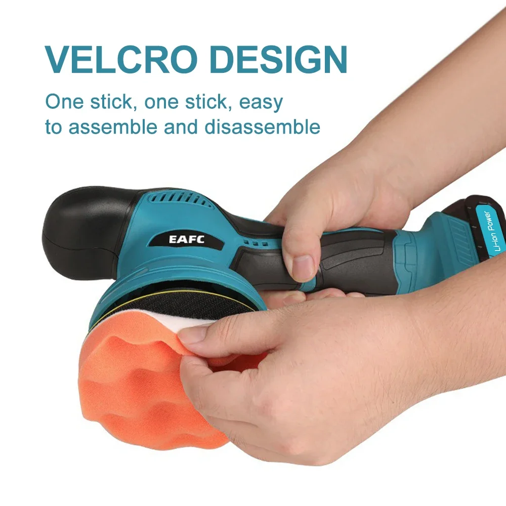 EAFC Car Polishers Wireless Automotive Polishing Machine Wax Tool Adjustable Speed 12V Electric Waxing Repairing with Battery