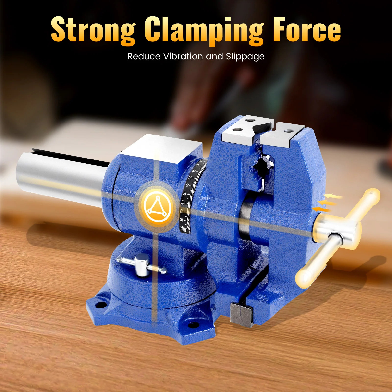 4"Vice Large Span Table Vice Two Axis Rotation 360 Degree Parallel Vice High Quality 100mm