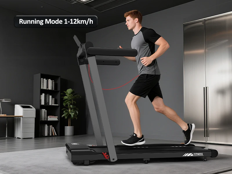 Professional Home Office Walking Pad 2.5HP Quiet Motor Space-Saving Foldable Treadmill with Bluetooth