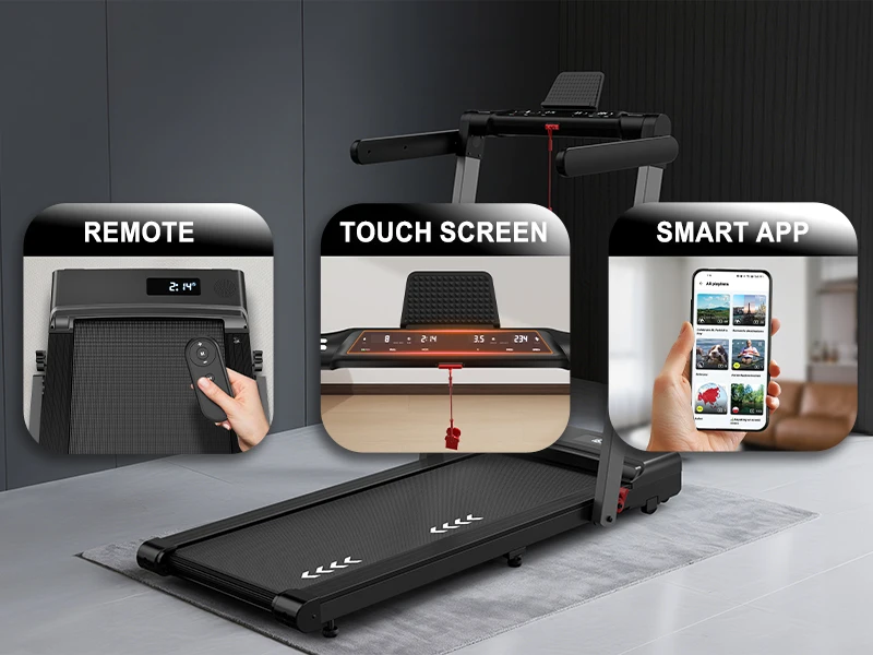 Professional Home Office Walking Pad 2.5HP Quiet Motor Space-Saving Foldable Treadmill with Bluetooth