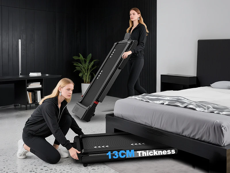 Professional Home Office Walking Pad 2.5HP Quiet Motor Space-Saving Foldable Treadmill with Bluetooth