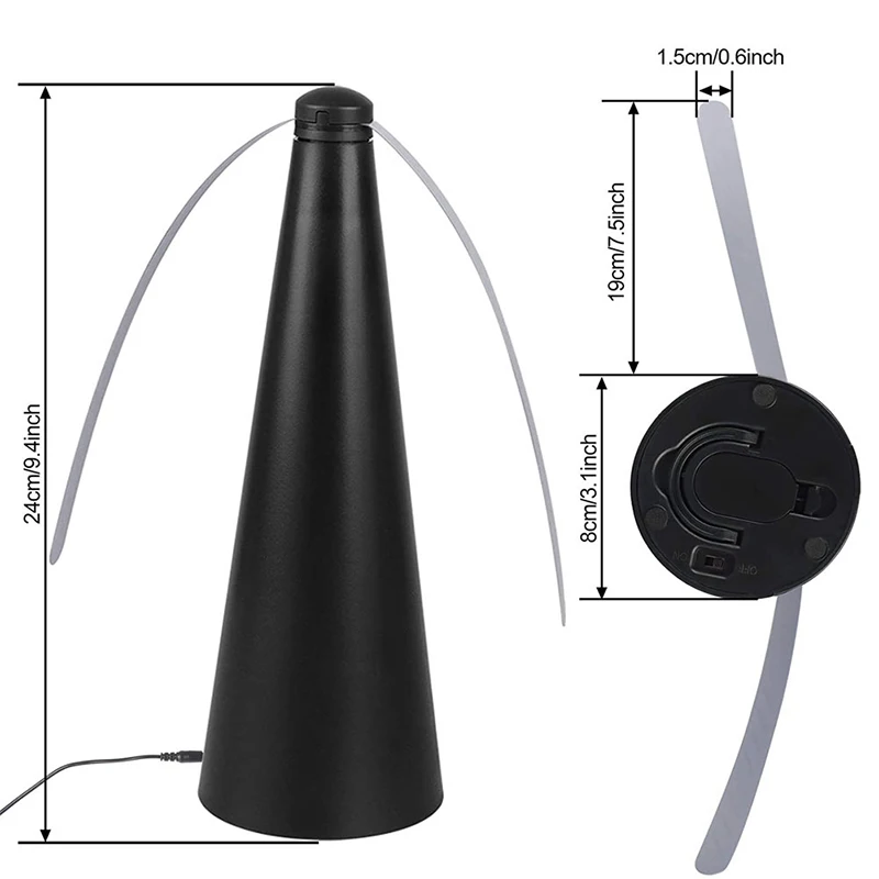 Rechargeable/dry cell Outdoor Multifunctional Fly Repellent 360° Rotation Fan-type Food Protector Pest Drive Away Table Fan