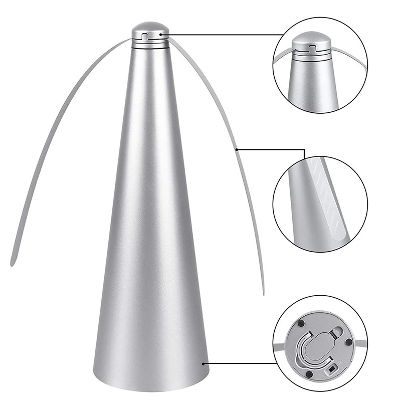 Rechargeable/dry cell Outdoor Multifunctional Fly Repellent 360° Rotation Fan-type Food Protector Pest Drive Away Table Fan