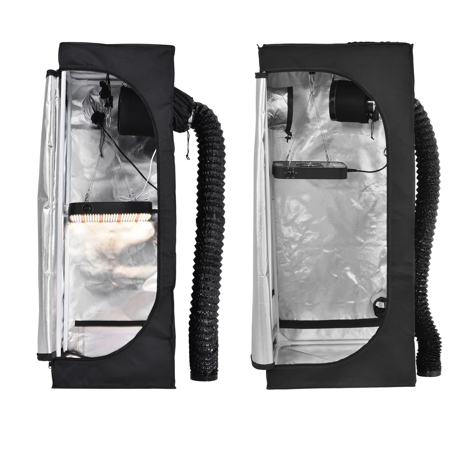 Grow Tent Complete System Grow Tent Growing Greenhouse with Fan, Carbon Filter, LED Dimmable Full Spectrum Grow Lamp