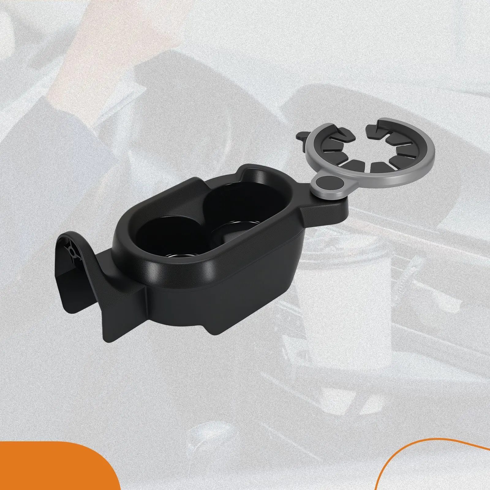 Centre Black Cup Holder for Smart Fortwo 2007-2014 A4518100370 Front ABS PC