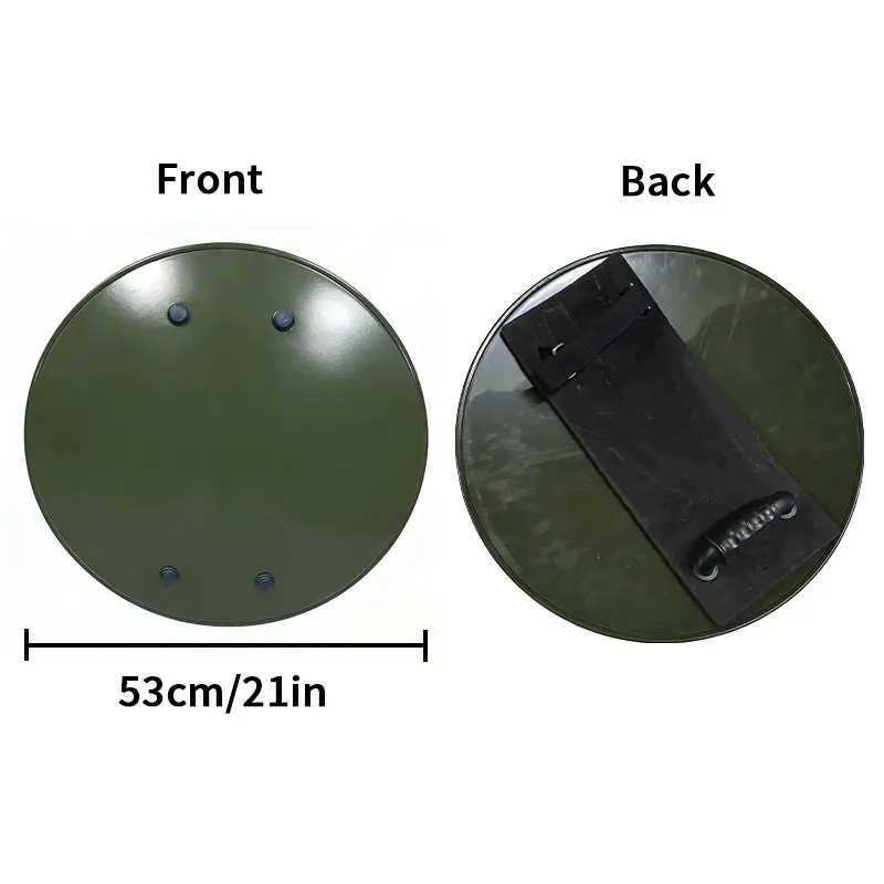 Y-U-O-U-Y Green Defense Shield, PC Material, Non-Slip Grip, Practical Gear for Outdoor Enthusiasts