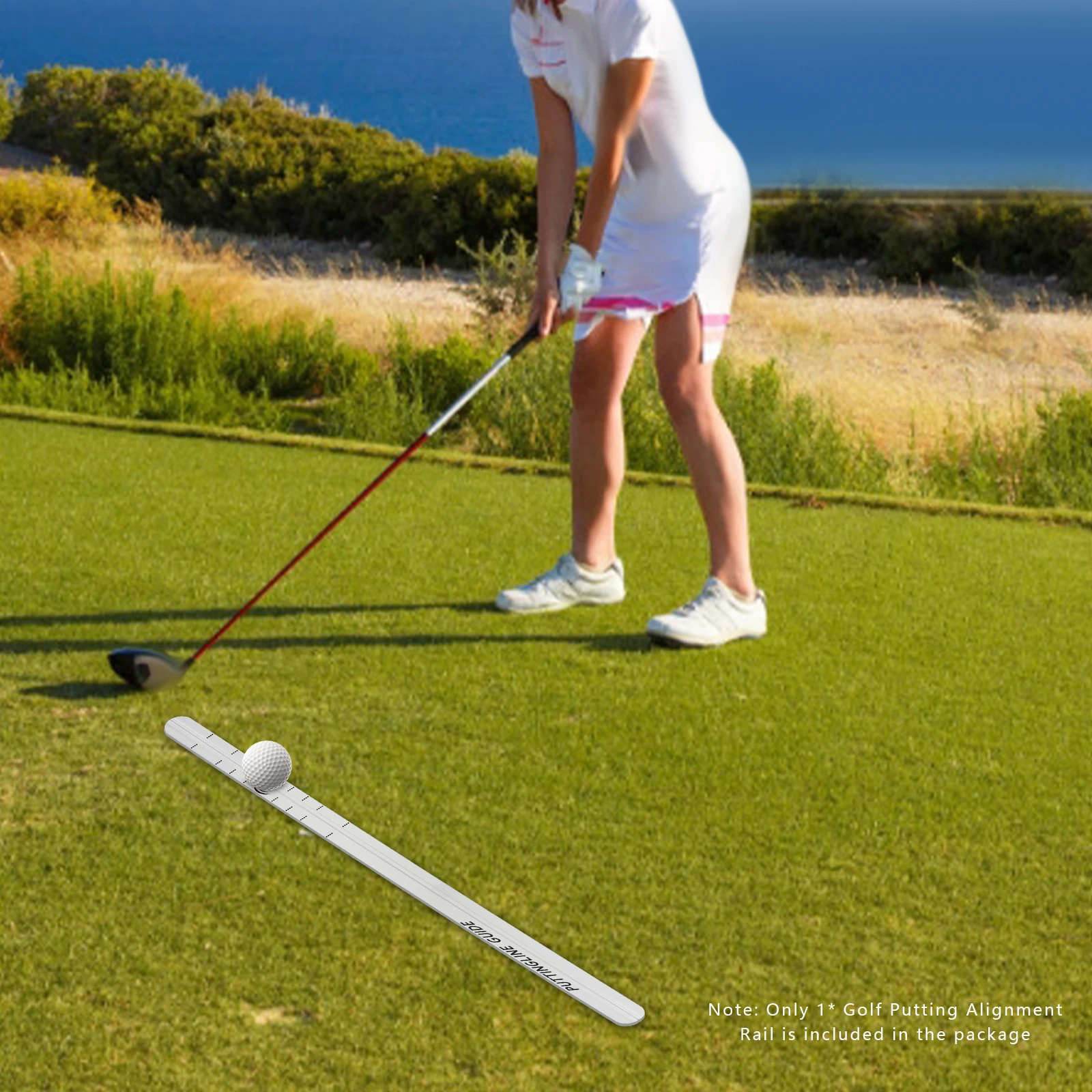 Golf Training Equipment,Golf Putting Alignment Rail,Putting Practice Alignment Rail Golf Putting Mat Putting Golf Training Aids