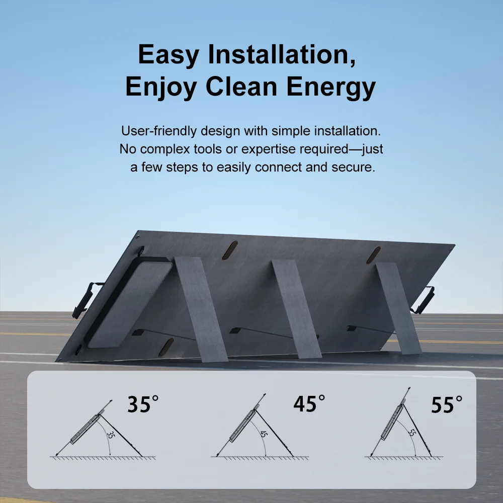 400W solar panel ABOK Monocrystalline Charger with MC4 Output IP68 flexible Waterproof for power station/RV/Camping/Home/Hiking