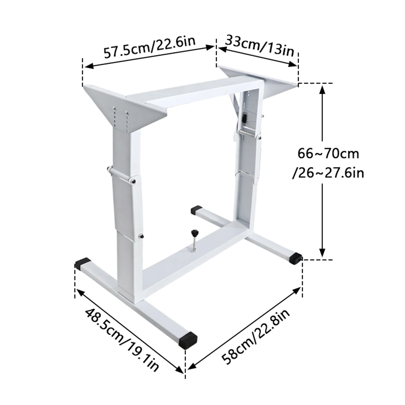 Aluminum Alloy Adjustable Foldable RV Table Stand, Height 30-70 CM, Suitable for Campervan, RV, and Yacht
