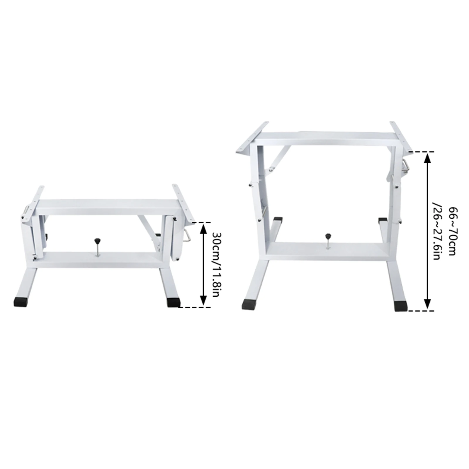Aluminum Alloy Adjustable Foldable RV Table Stand, Height 30-70 CM, Suitable for Campervan, RV, and Yacht