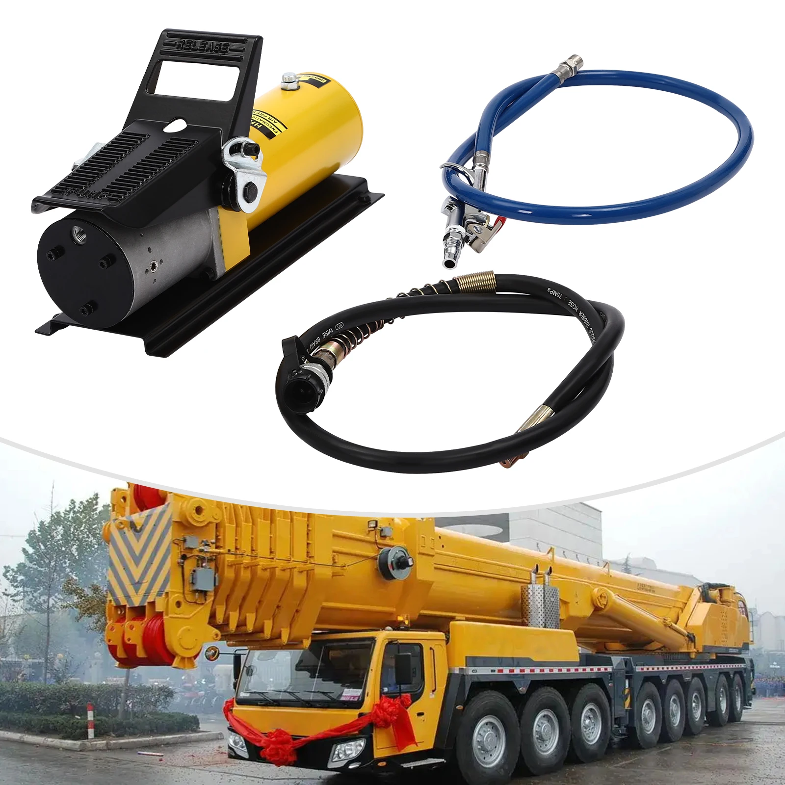 Air Hydraulic Pump| 10000PSI Foot Operated Pump| Auto Body Frame Machines and Pulling Post Air Treadle