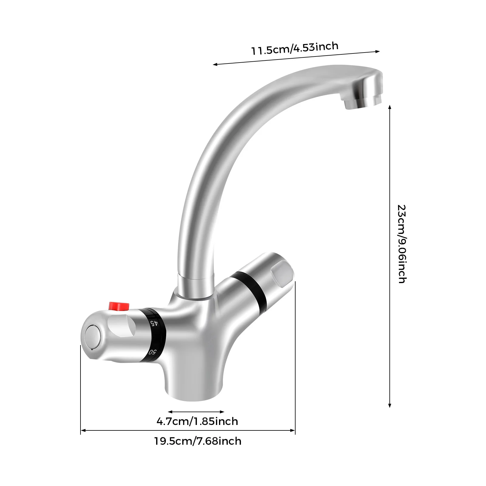 High quality brass chrome finish kitchen thermostatic faucet Kitchen Mixer Tap Basin Faucet Bathroom Faucet 360° Rotatable