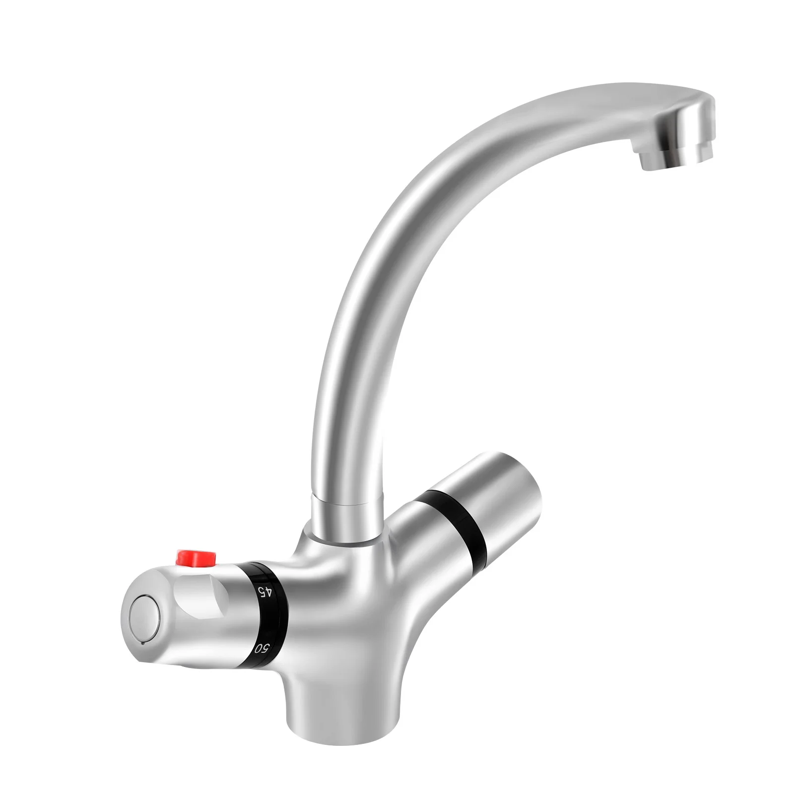 High quality brass chrome finish kitchen thermostatic faucet Kitchen Mixer Tap Basin Faucet Bathroom Faucet 360° Rotatable
