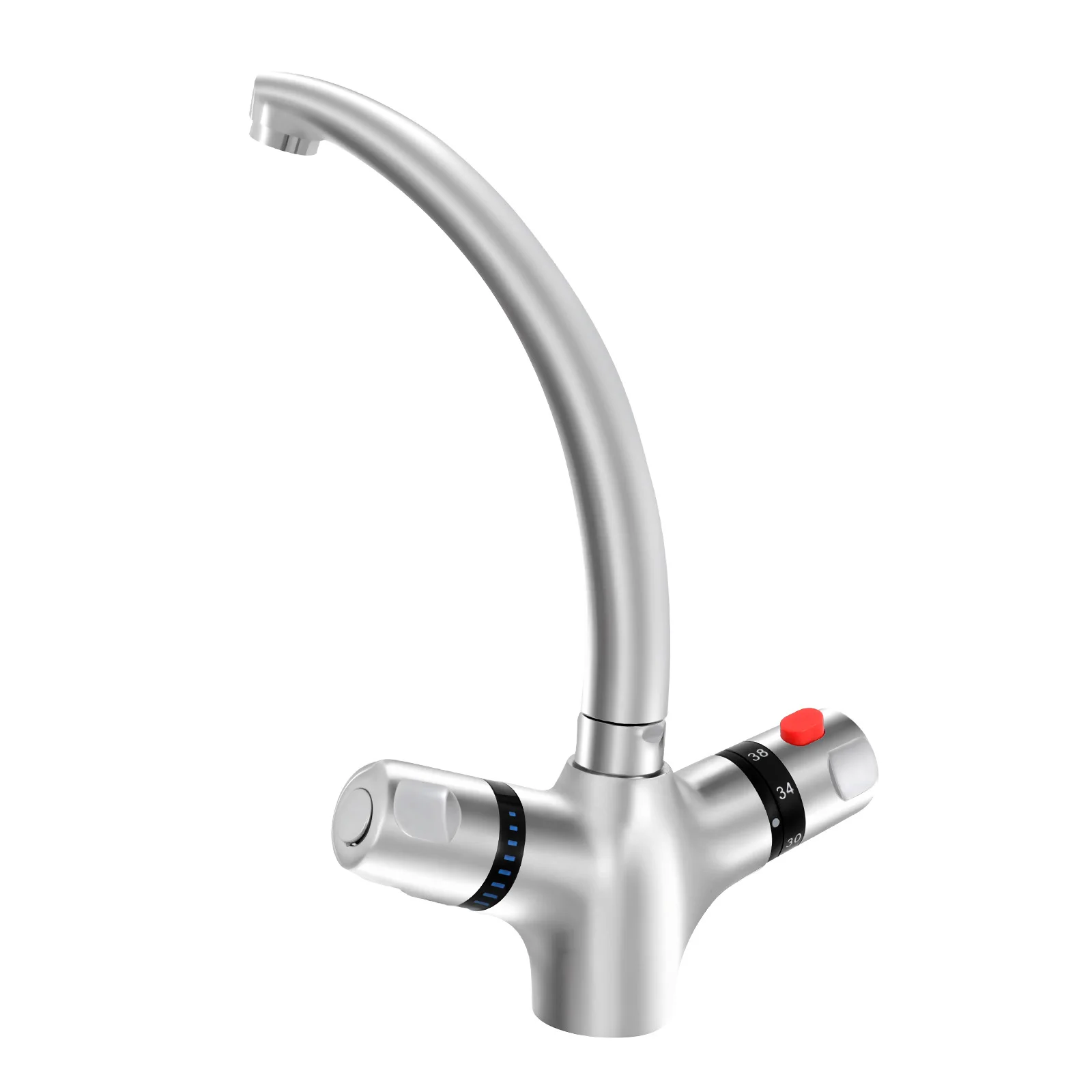 High quality brass chrome finish kitchen thermostatic faucet Kitchen Mixer Tap Basin Faucet Bathroom Faucet 360° Rotatable