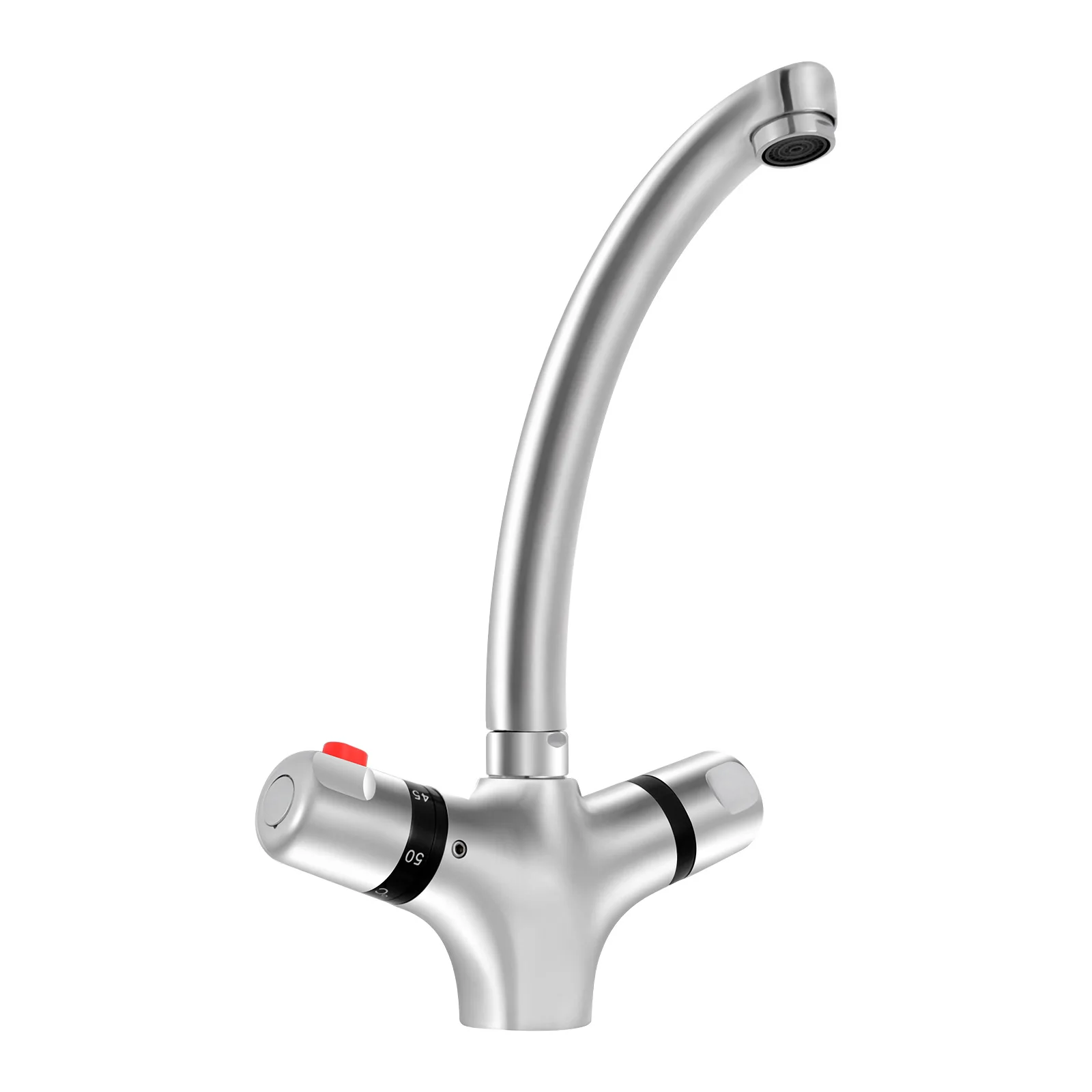 High quality brass chrome finish kitchen thermostatic faucet Kitchen Mixer Tap Basin Faucet Bathroom Faucet 360° Rotatable