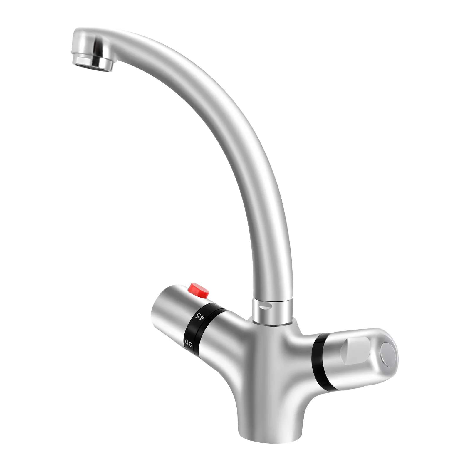 High quality brass chrome finish kitchen thermostatic faucet Kitchen Mixer Tap Basin Faucet Bathroom Faucet 360° Rotatable