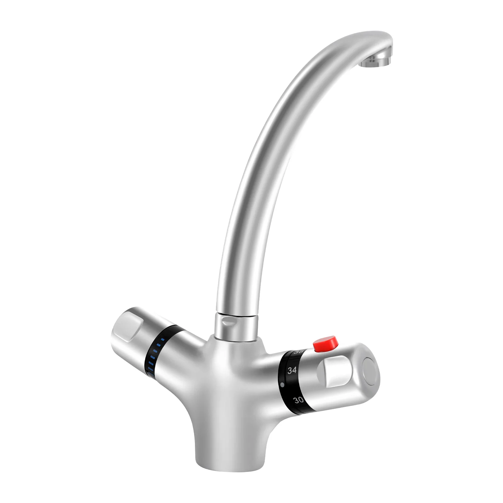 High quality brass chrome finish kitchen thermostatic faucet Kitchen Mixer Tap Basin Faucet Bathroom Faucet 360° Rotatable