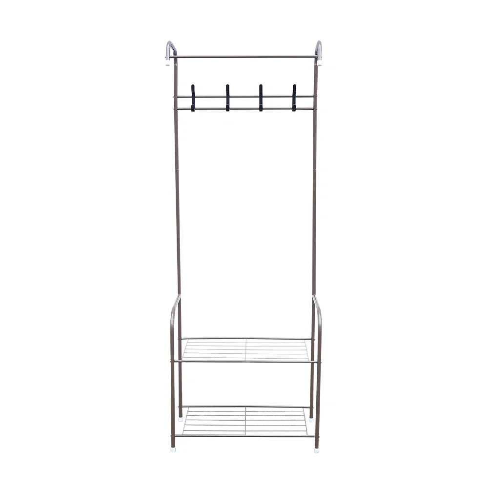Independent Hanger Brown Metal Shoe Hanger 4 Hooks Clothes Rack Clothes Hangers Coat Hanger Stand Wardrobe Stand