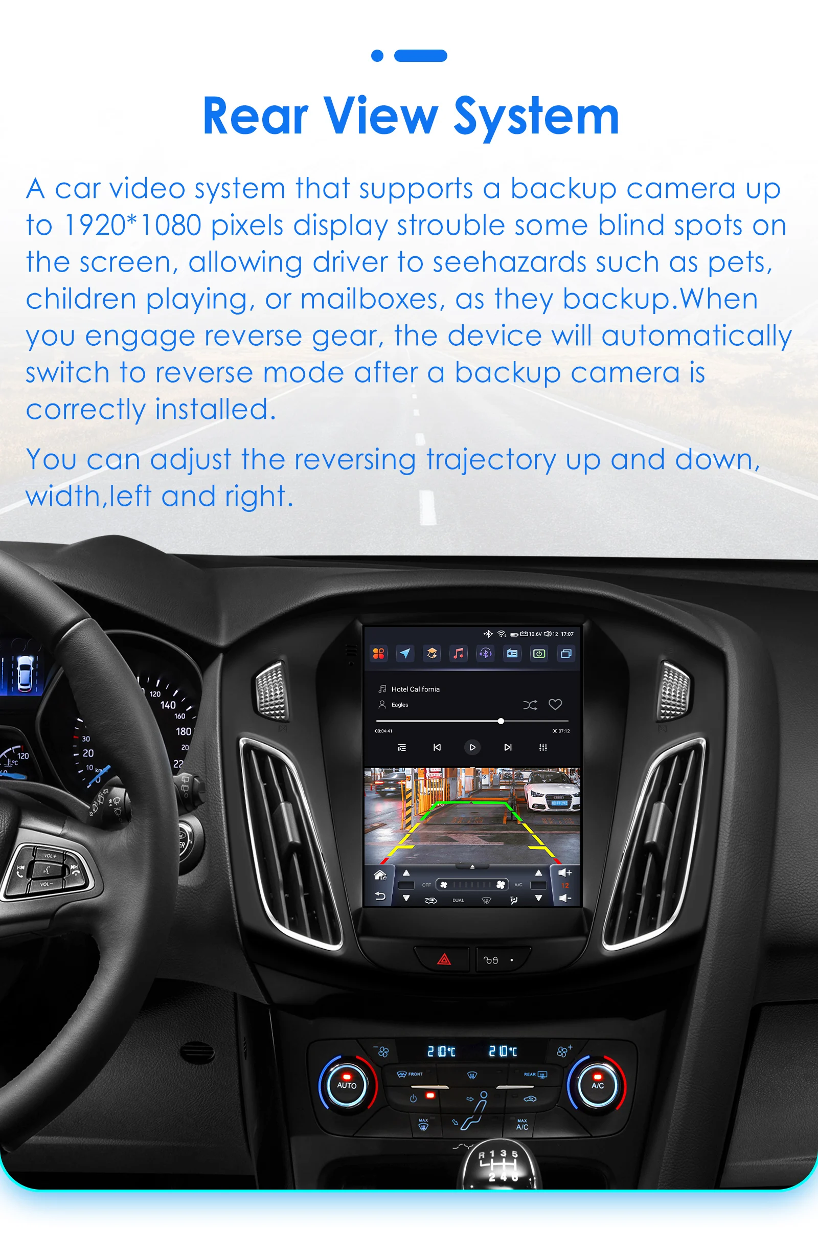 Hizpo For Tesla Style Car Radio For Ford Focus 3 Mk 3 2011  - 2019 Android Auto Multimedia Player 4G Wireless Carplay 8 Core RDS
