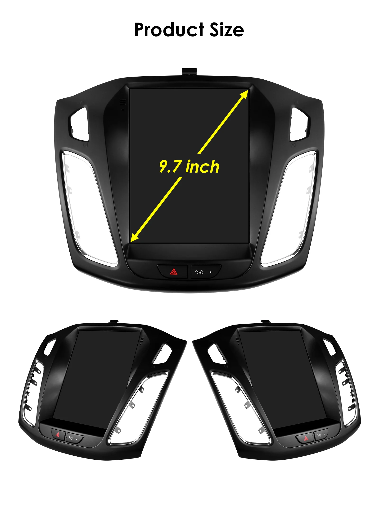 Hizpo For Tesla Style Car Radio For Ford Focus 3 Mk 3 2011  - 2019 Android Auto Multimedia Player 4G Wireless Carplay 8 Core RDS