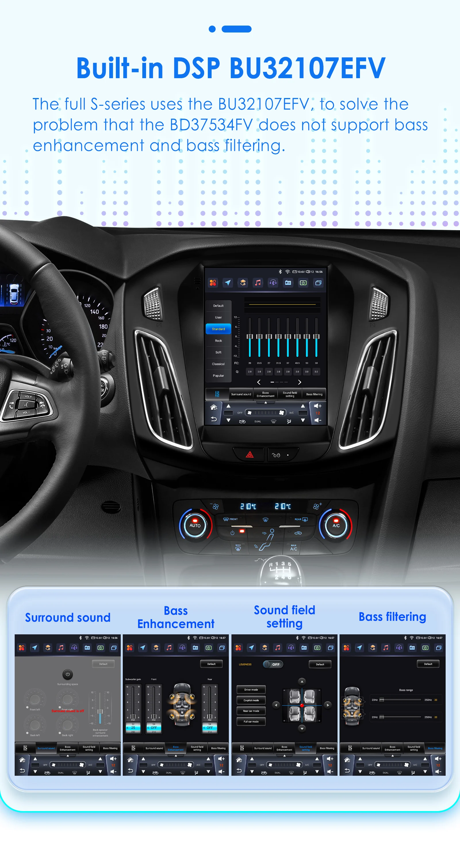Hizpo For Tesla Style Car Radio For Ford Focus 3 Mk 3 2011  - 2019 Android Auto Multimedia Player 4G Wireless Carplay 8 Core RDS