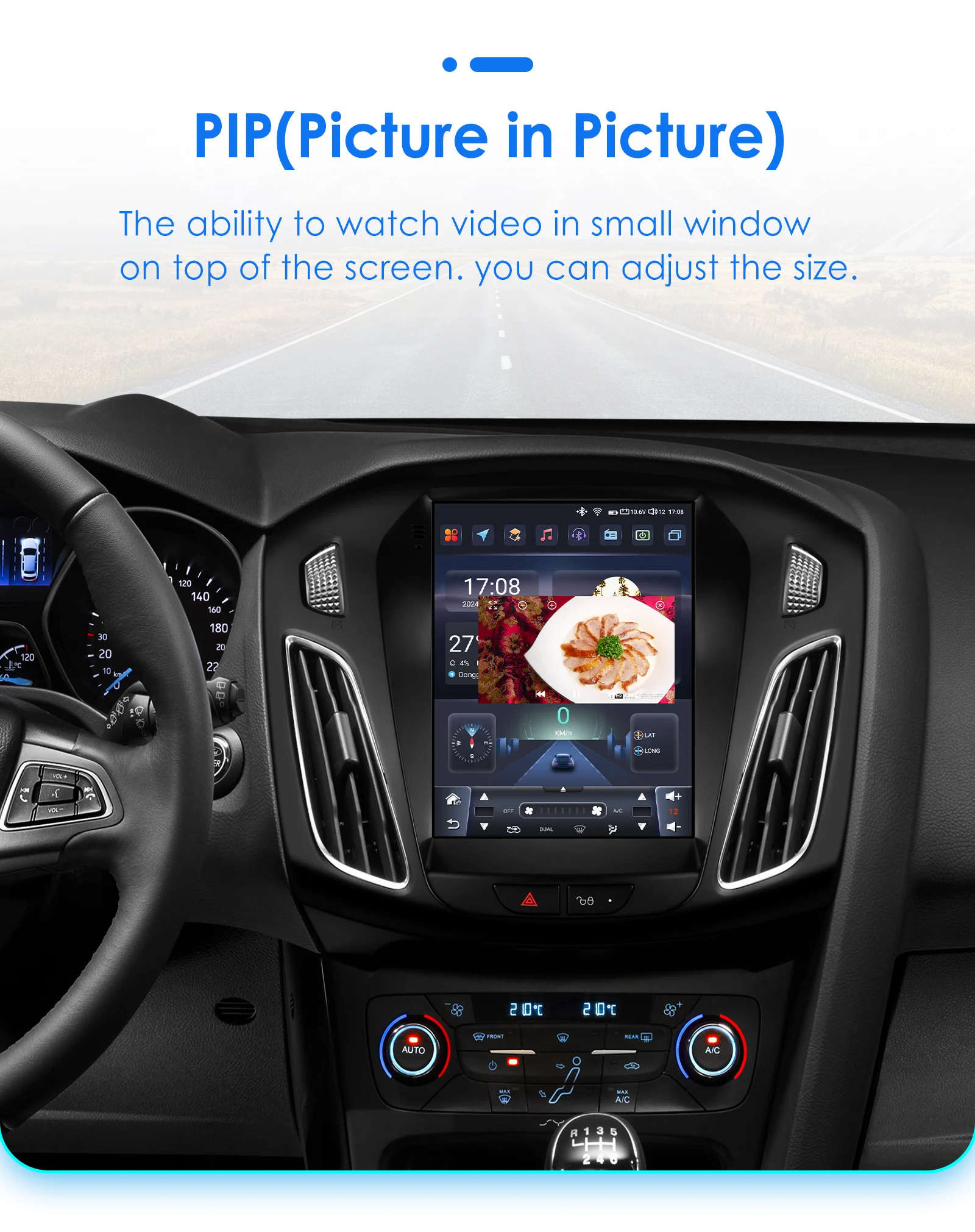 Hizpo For Tesla Style Car Radio For Ford Focus 3 Mk 3 2011  - 2019 Android Auto Multimedia Player 4G Wireless Carplay 8 Core RDS