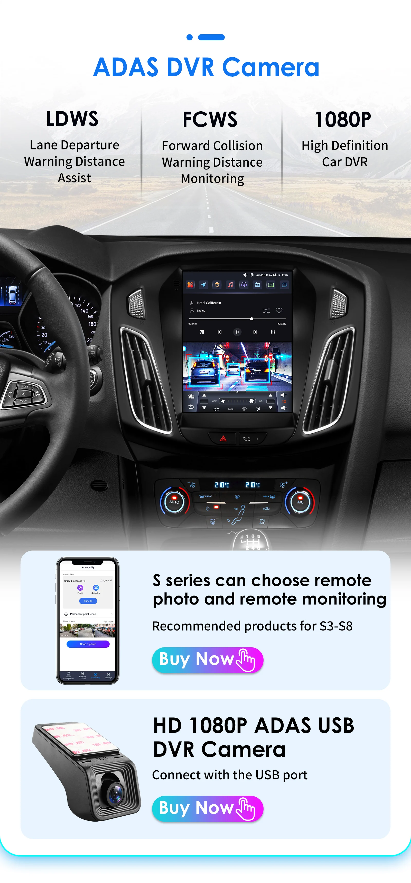 Hizpo For Tesla Style Car Radio For Ford Focus 3 Mk 3 2011  - 2019 Android Auto Multimedia Player 4G Wireless Carplay 8 Core RDS
