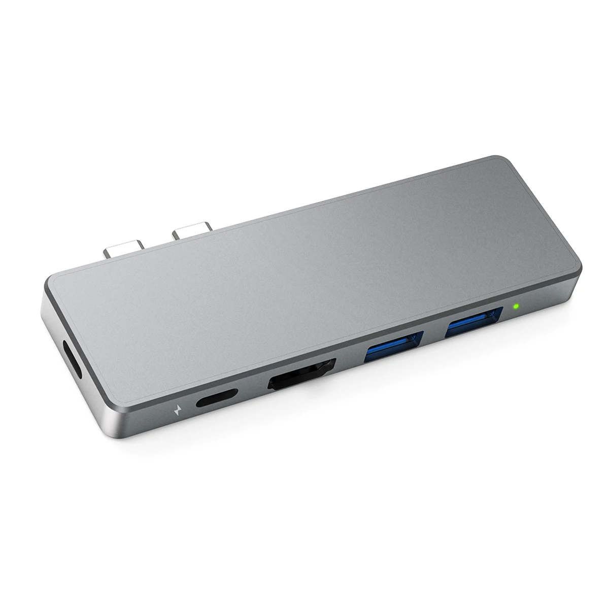 dodocool 7 in 2 Aluminum Alloy USB-C Hub Adaptor with 2 Thunderbolt 3 connectors USB Type-C PD Port USB-C Data Transfer Port 4K