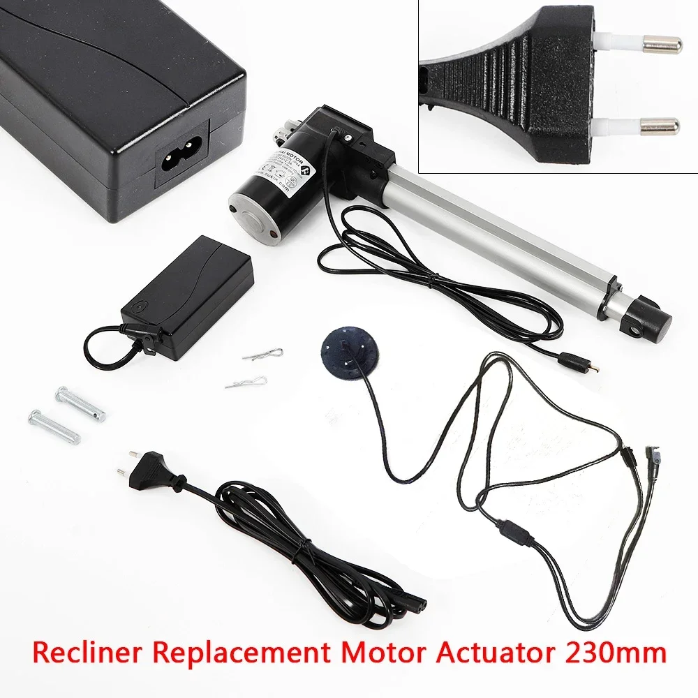 Durable Linear Actuator, 6000N Load Capacity, 24V Motor, 9-inch Stroke for Compact Installations