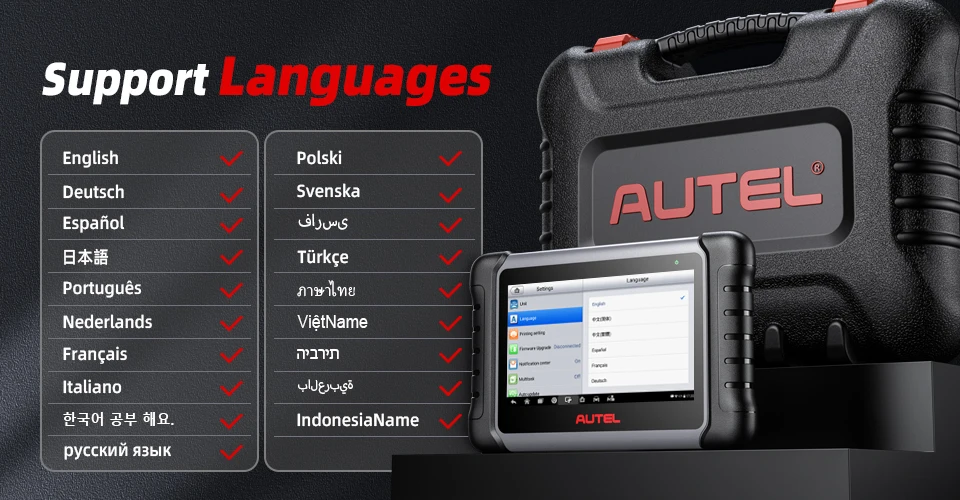 Autel MK808S Diagnostic Tools Automotivo Scanner Bi-Directional Control PK MX808S MK808BT PRO One Year Update