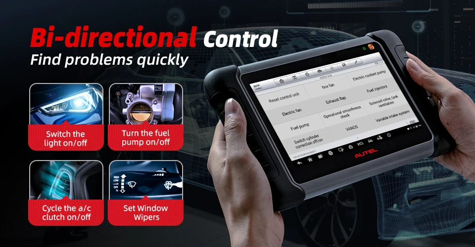 Autel MK808S Diagnostic Tools Automotivo Scanner Bi-Directional Control PK MX808S MK808BT PRO One Year Update