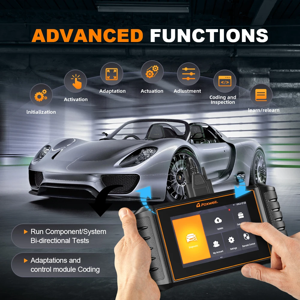 FOXWELL NT710 Fit for Mercedes-Benz OBD2 Scanner Full System Diagnostic Scan Tool Bidirectional Control All Free Resets Scanner