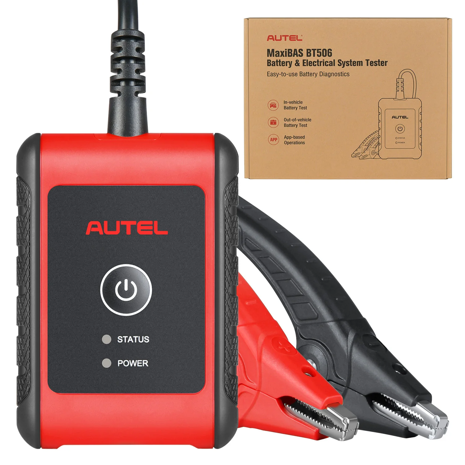 Autel MaxiBAS BT506 Car Battery Tester, 6V 12V 100-2000 CCA Car Battery Analyzer, 12V 24V Auto Cranking/Charging System Test
