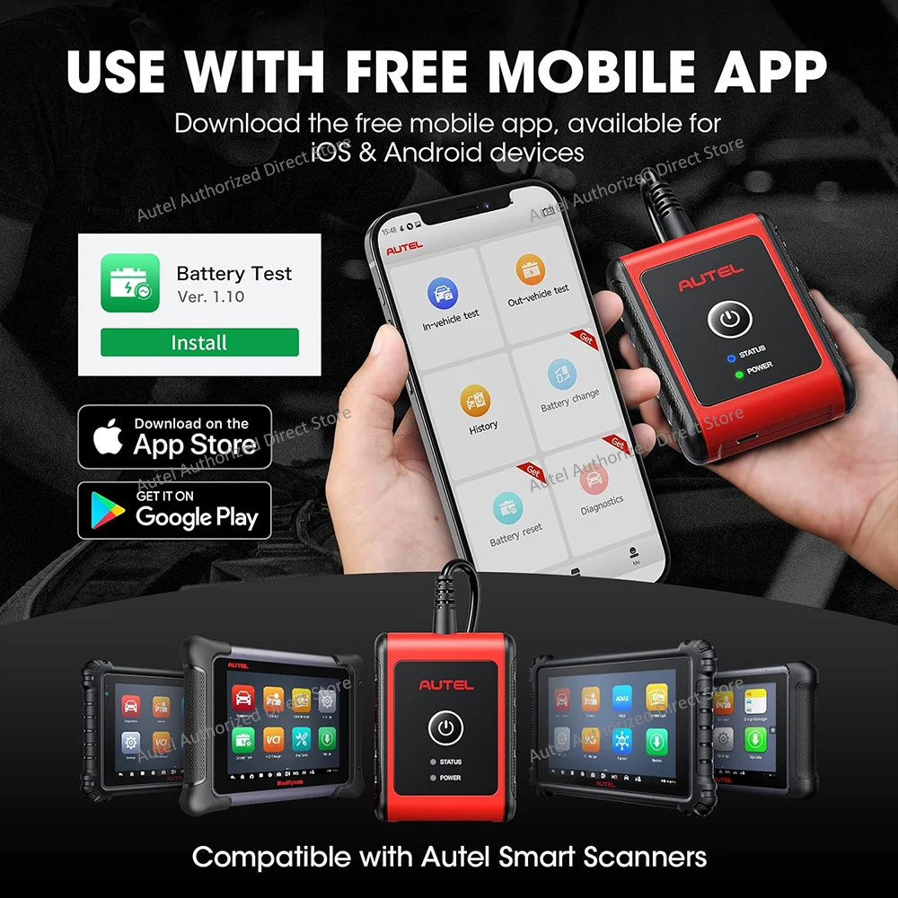 Autel MaxiBAS BT506 Car Battery Tester, 6V 12V 100-2000 CCA Car Battery Analyzer, 12V 24V Auto Cranking/Charging System Test