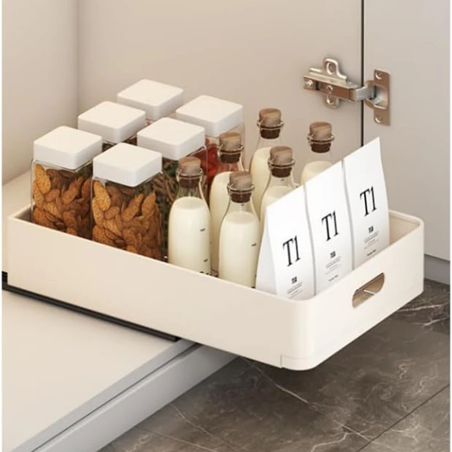 Carbon Steel Kitchen Cabinet Drawer Pull-Out Kitchen Drawer Storage Shelves, Dish Rack Under Sink Shelf For Cabinet Cupboard