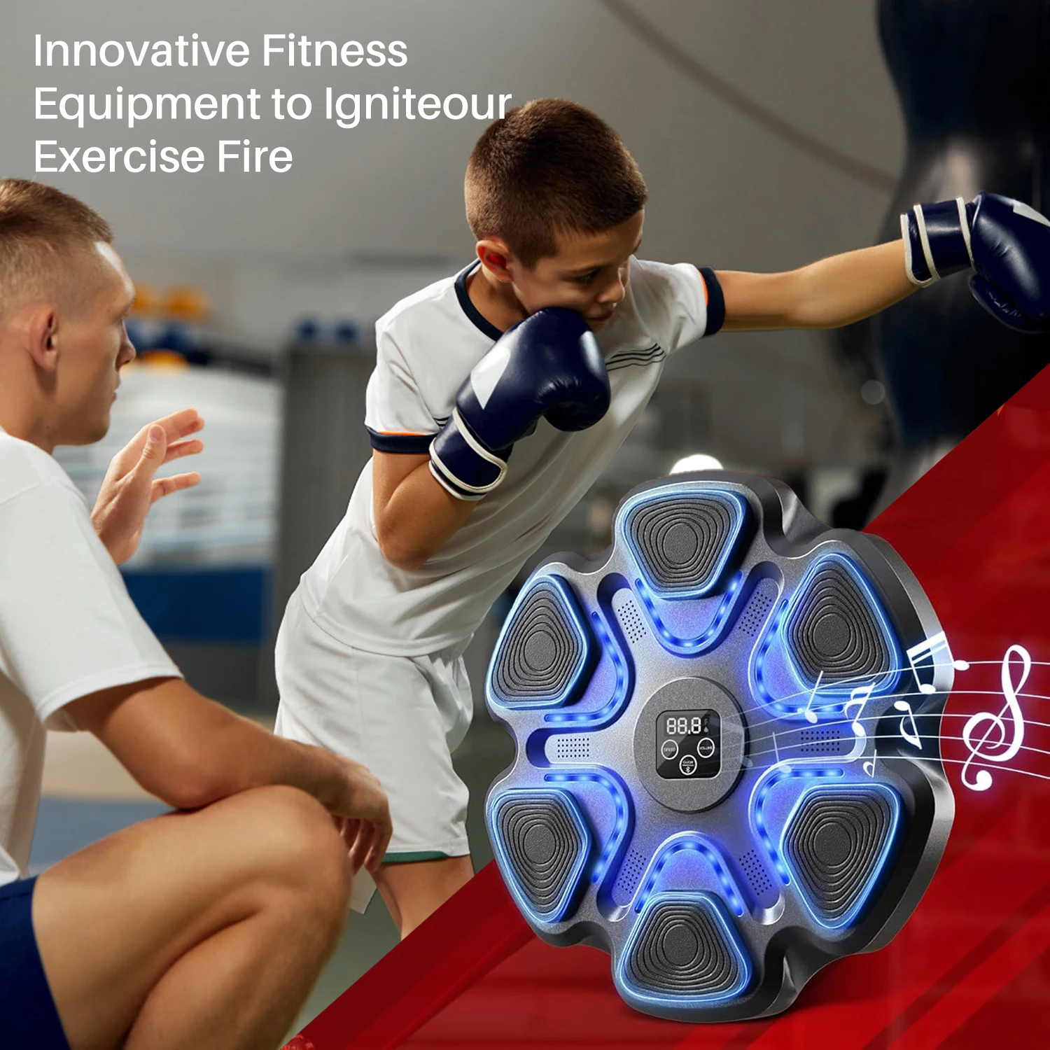 Adult Children Music Boxing Machine Wall Target Home Fitness Boxing Exercise Response Training Agility Reaction Boxing Target