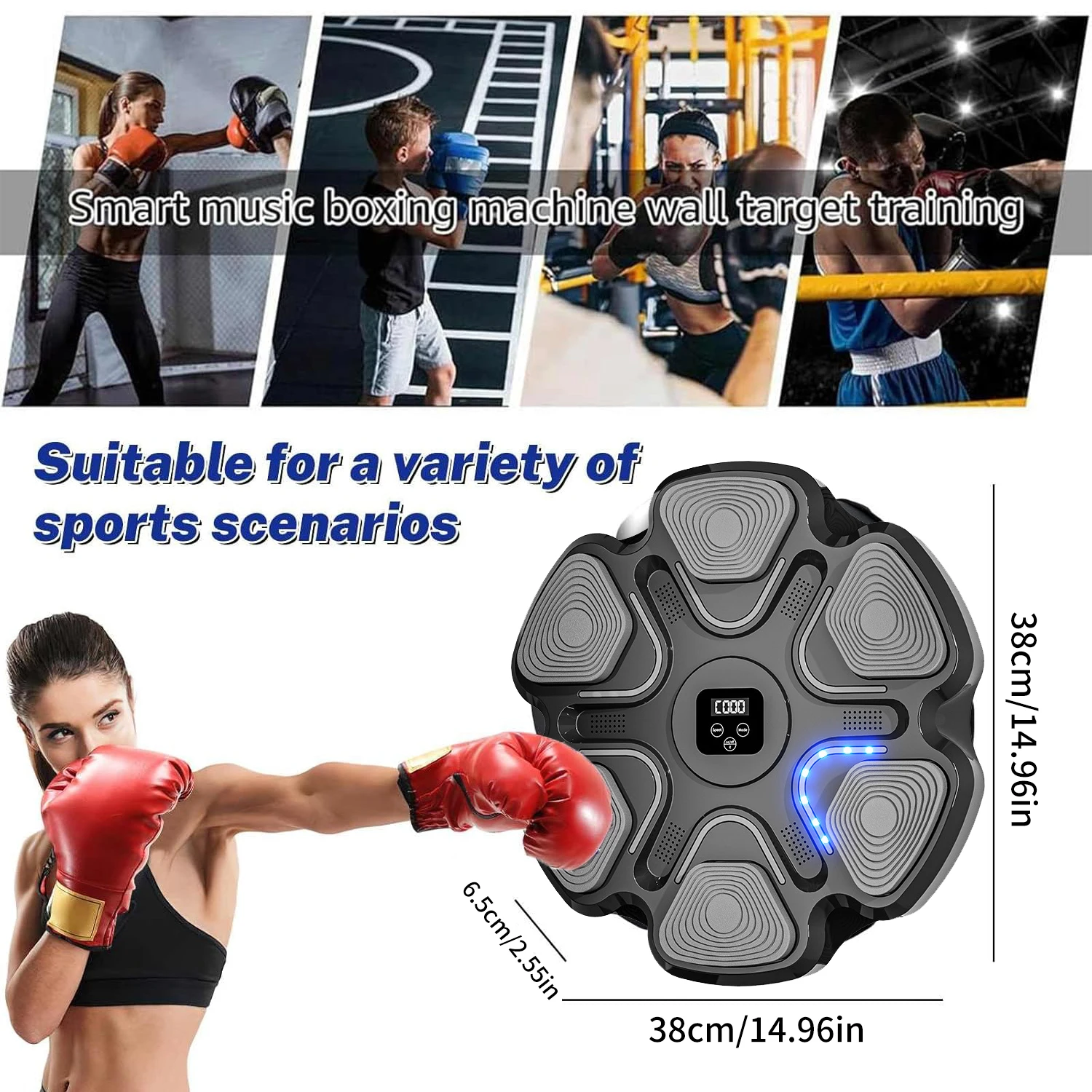 Adult Children Music Boxing Machine Wall Target Home Fitness Boxing Exercise Response Training Agility Reaction Boxing Target