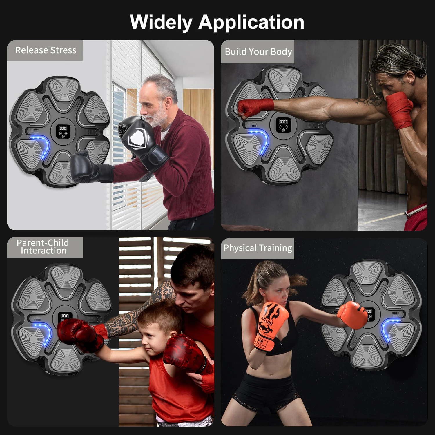 Adult Children Music Boxing Machine Wall Target Home Fitness Boxing Exercise Response Training Agility Reaction Boxing Target