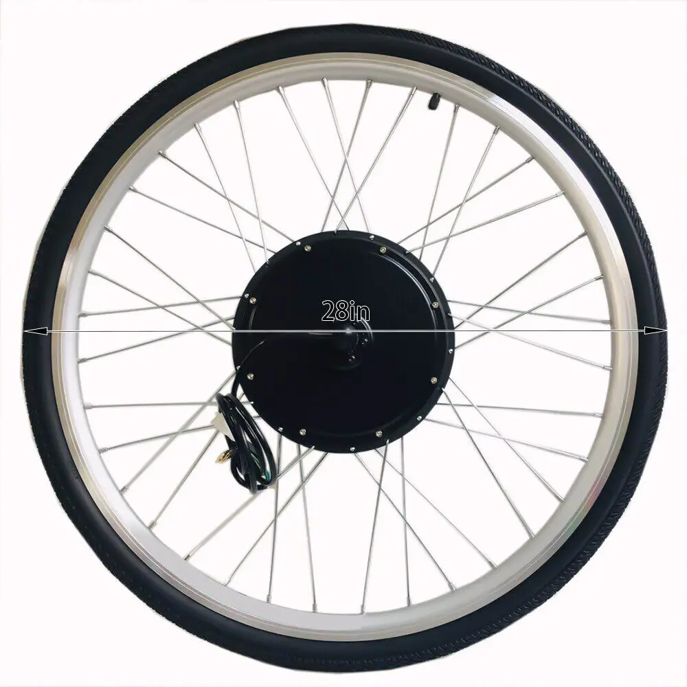 28" 36V 500W/48V 1000W Rear Wheel Ebike Conversion Kit – High-Performance Electric Bike Motor Set with LCD Display, PAS Sensor