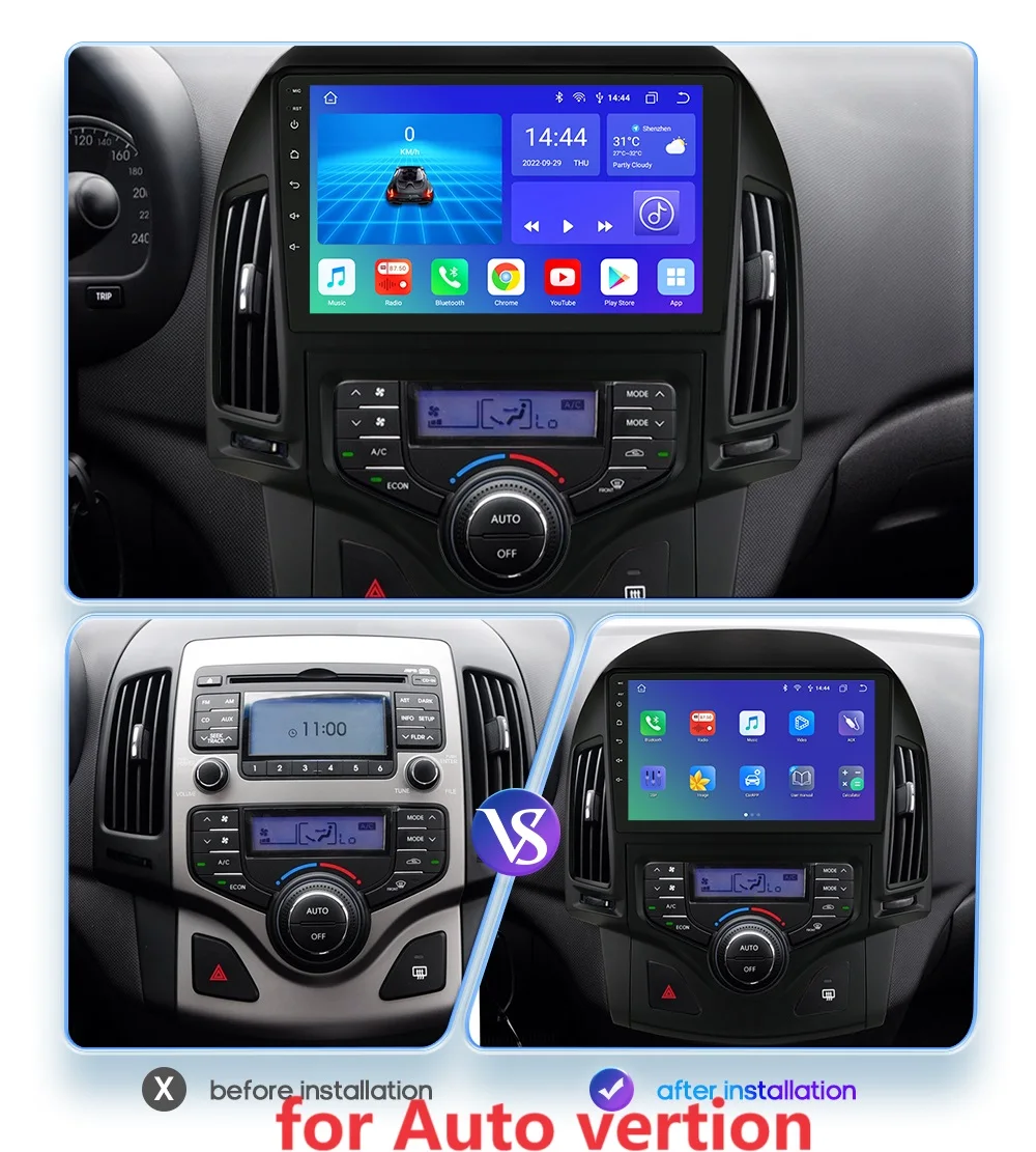 360Camera Carplay Android Car Radio For Hyundai I30 i30 AT MT 2006-2011 Car Multimedia Player Navi GPS 2Din Autoradio 4G-LET RDS
