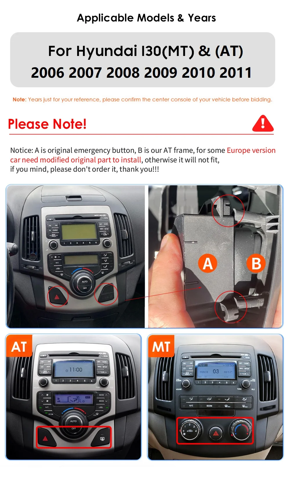 360Camera Carplay Android Car Radio For Hyundai I30 i30 AT MT 2006-2011 Car Multimedia Player Navi GPS 2Din Autoradio 4G-LET RDS