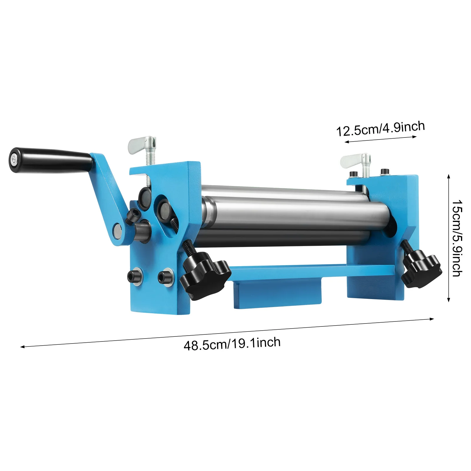 Portable Manual Pipe Bending Machine 3 Rollers Round Bender Metal Steel Copper Plates Bending Tool,Wear-Resistant Adjustable
